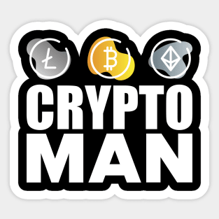 Crypto Man w Sticker